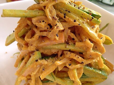 スパイシー！夏の☆切り干し大根カレーマヨサラダ